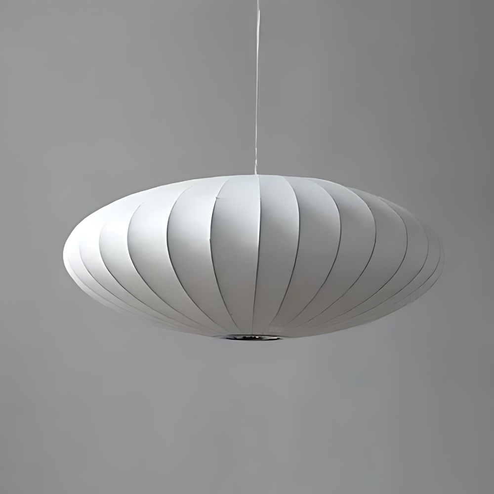 Suspension japonaise moderne en soie blanche