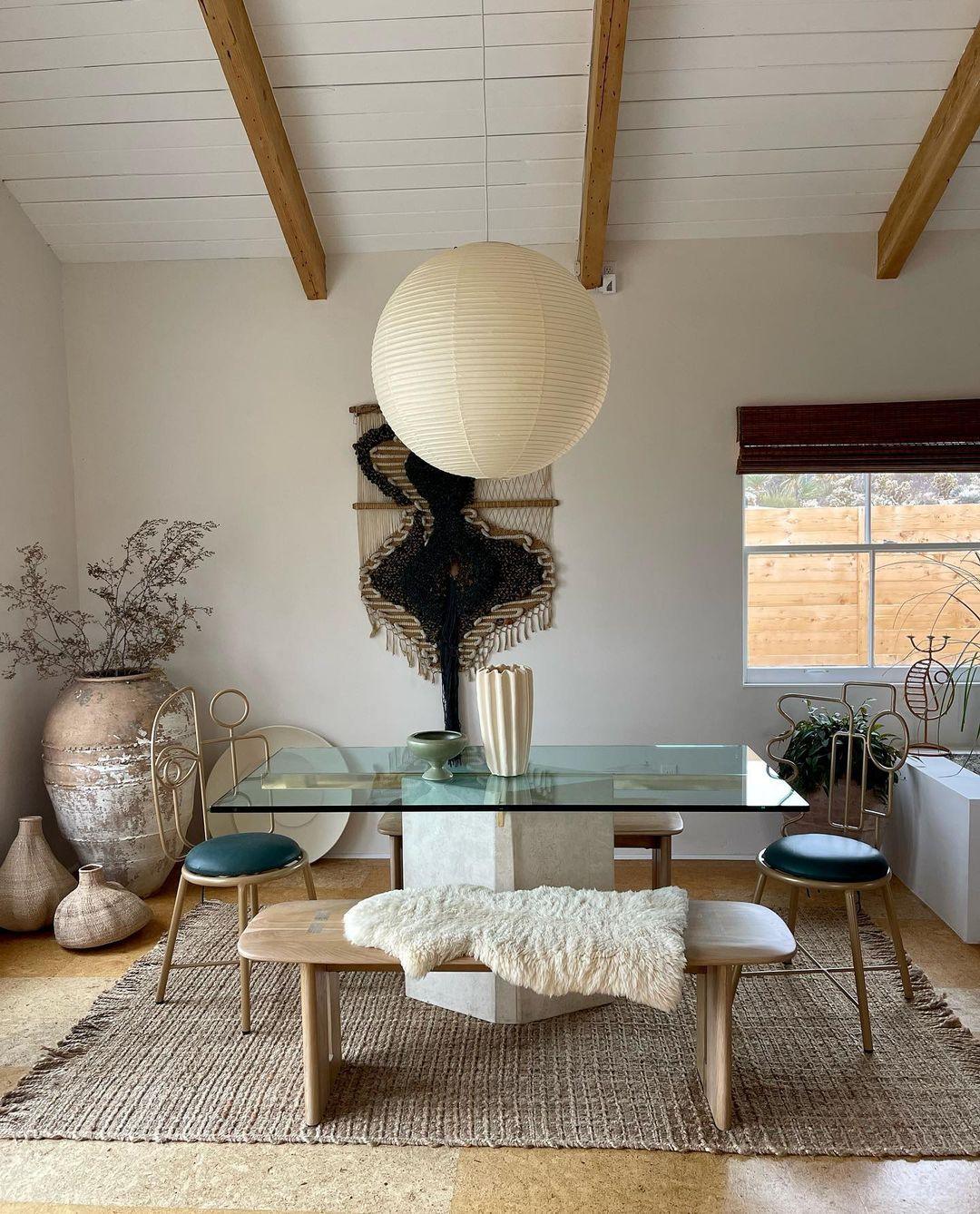 Suspension japonaise boule papier design moderne