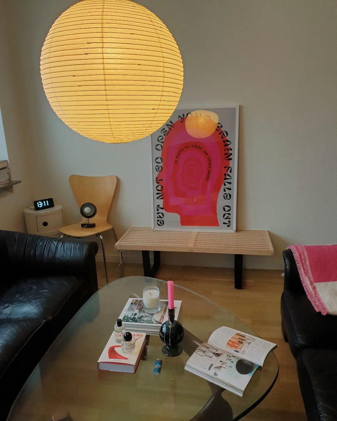 Suspension japonaise boule papier design moderne