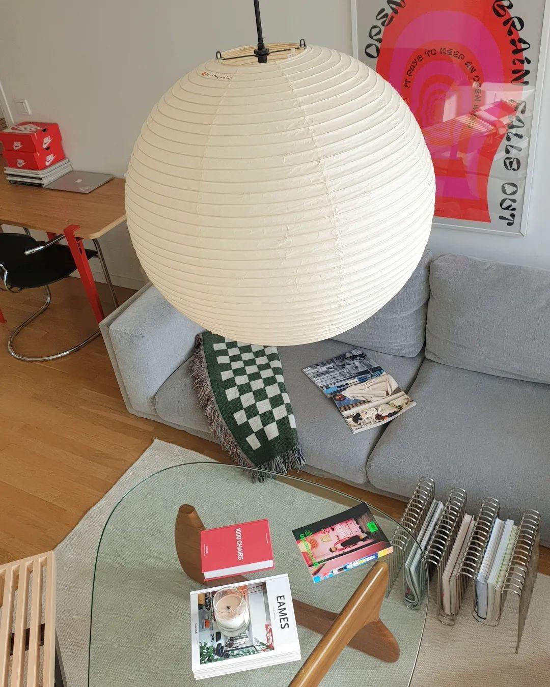 Suspension japonaise boule papier design moderne