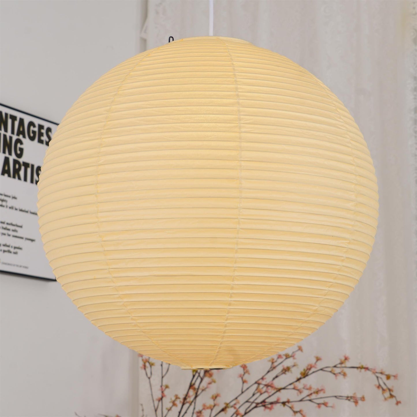 Suspension japonaise boule papier design moderne