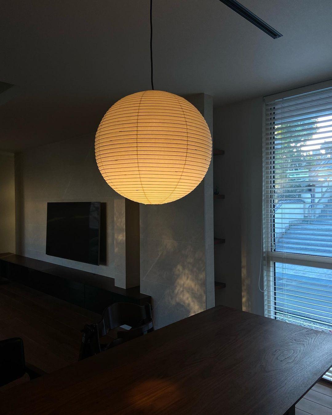 Suspension japonaise boule papier design moderne