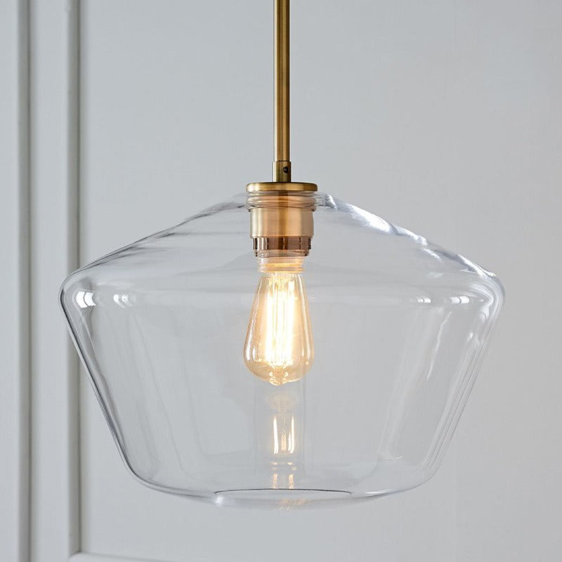 Suspension design en verre de forme géométrique minimaliste
