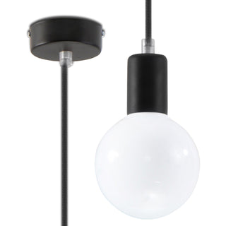 Lampe suspendue EDISON noire