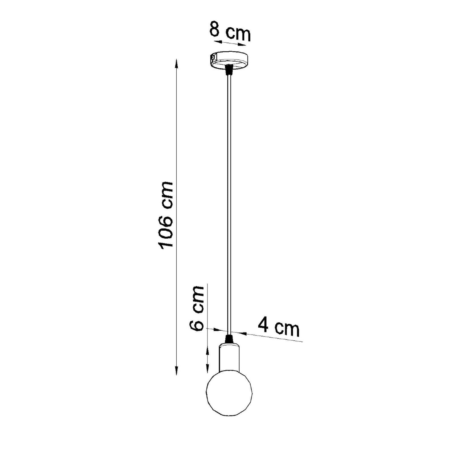 Lampe suspendue EDISON noire