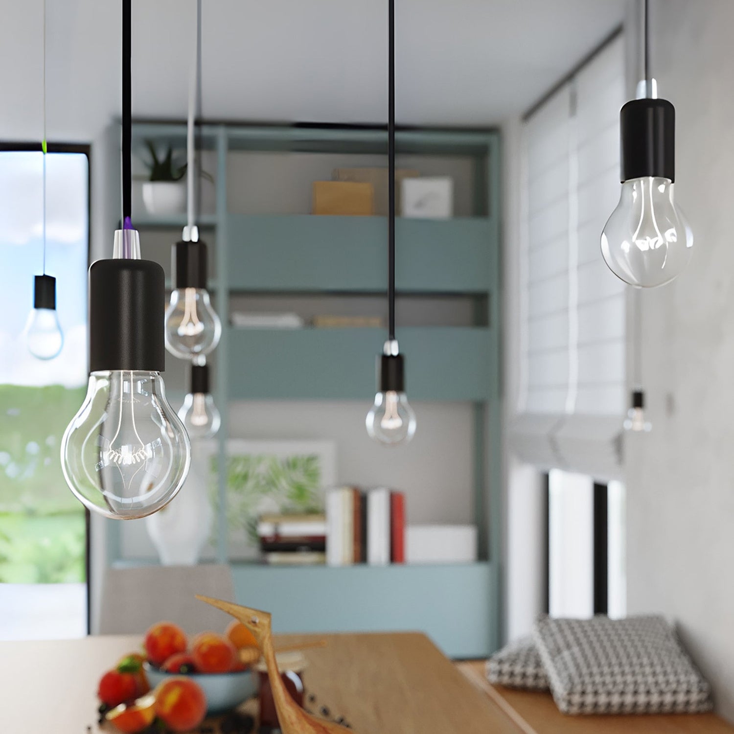 Lampe suspendue EDISON noire
