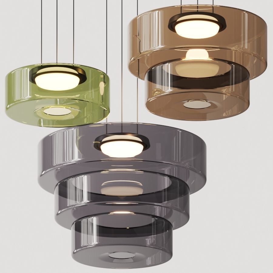 Suspension moderne verre design style Bauhaus
