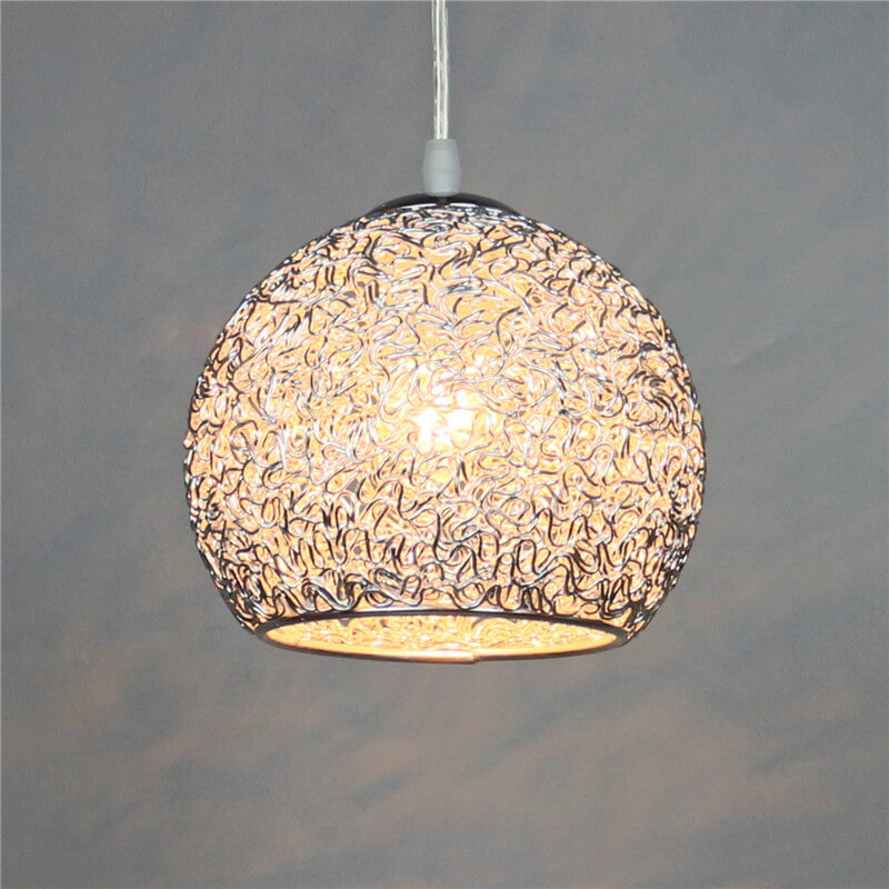 Suspension design moderne multicolore en aluminium texturé