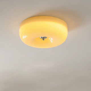 Plafonnier LED nordique en verre jaune moderne