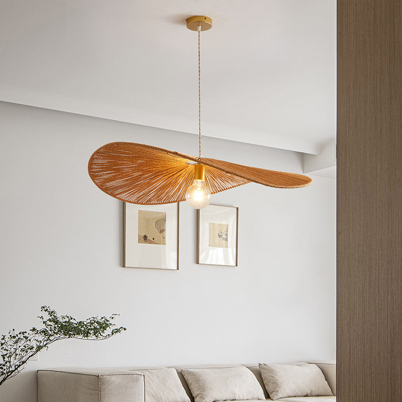 Suspension Japonaise Corde Naturelle Chapeau de Paille