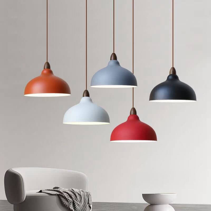 Suspension design métal et bois style japonais minimaliste