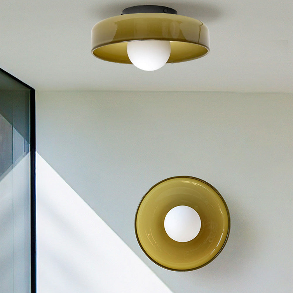 Plafonnier design moderne en verre coloré Sorlin