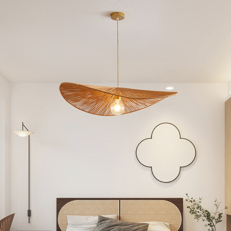 Suspension Japonaise Corde Naturelle Chapeau de Paille