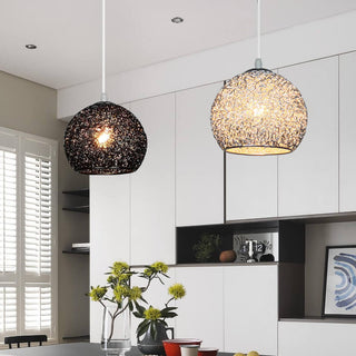 Suspension design moderne multicolore en aluminium texturé