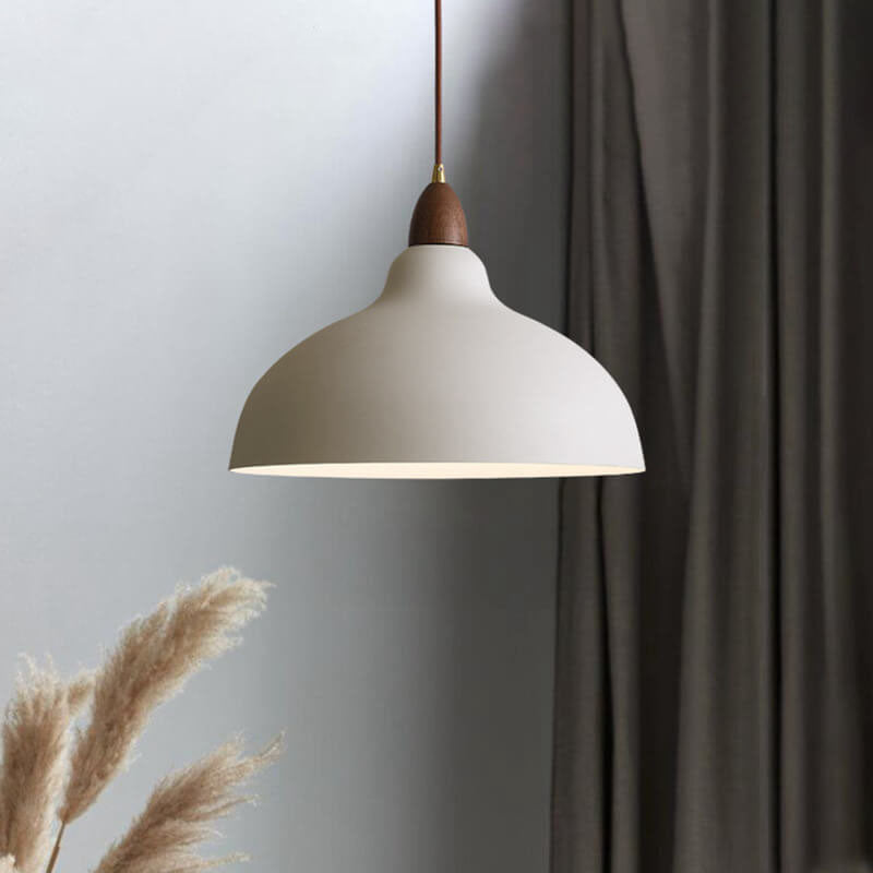 Suspension design métal et bois style japonais minimaliste