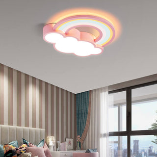 Plafonnier LED nuage arc-en-ciel design enfant moderne