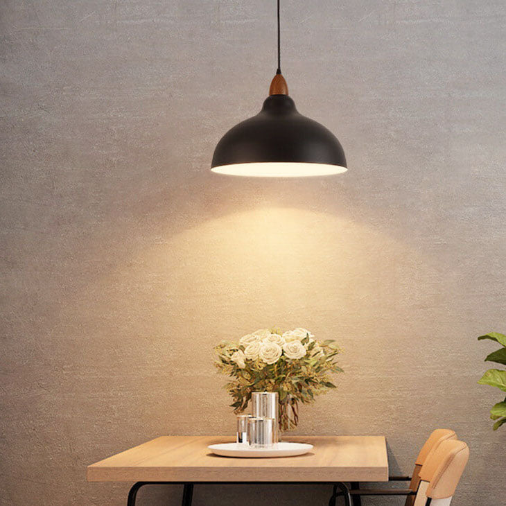 Suspension design métal et bois style japonais minimaliste