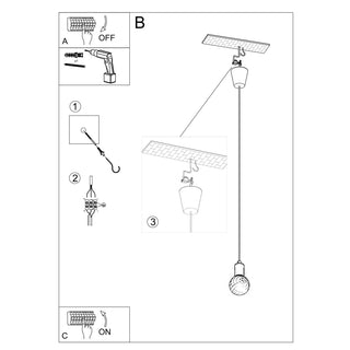 Suspension moderne en PVC — Gamme Diego — Noir — vue 8