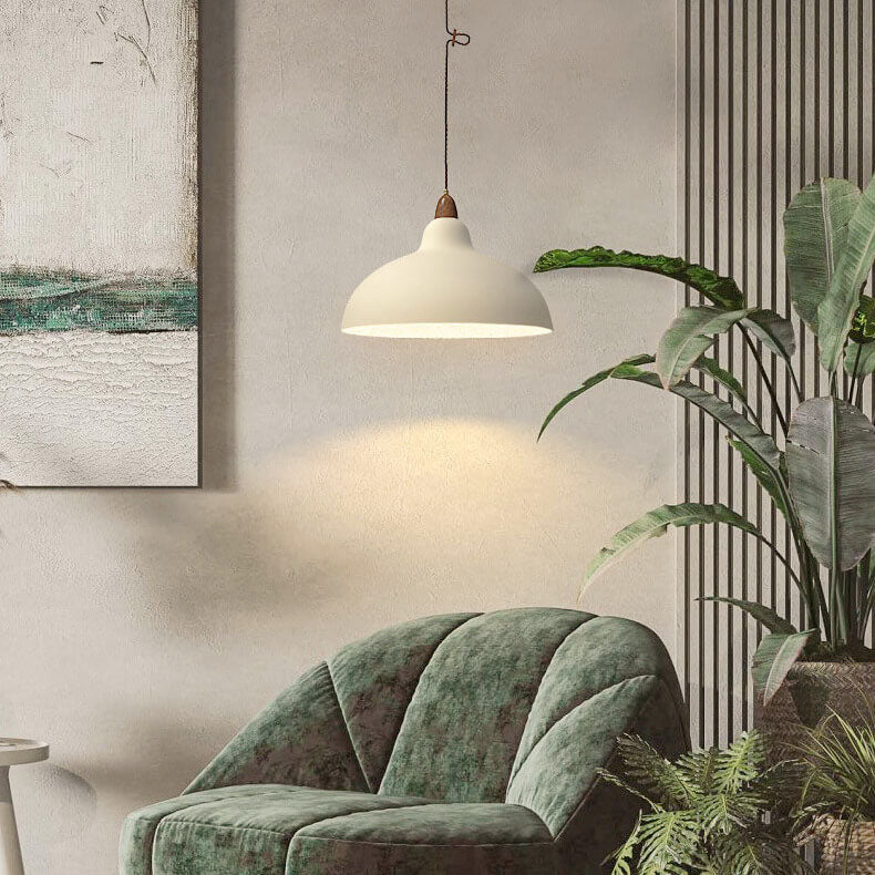 Suspension design métal et bois style japonais minimaliste