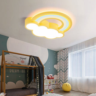 Plafonnier LED nuage arc-en-ciel design enfant moderne