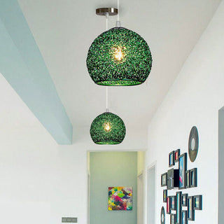 Suspension design moderne multicolore en aluminium texturé