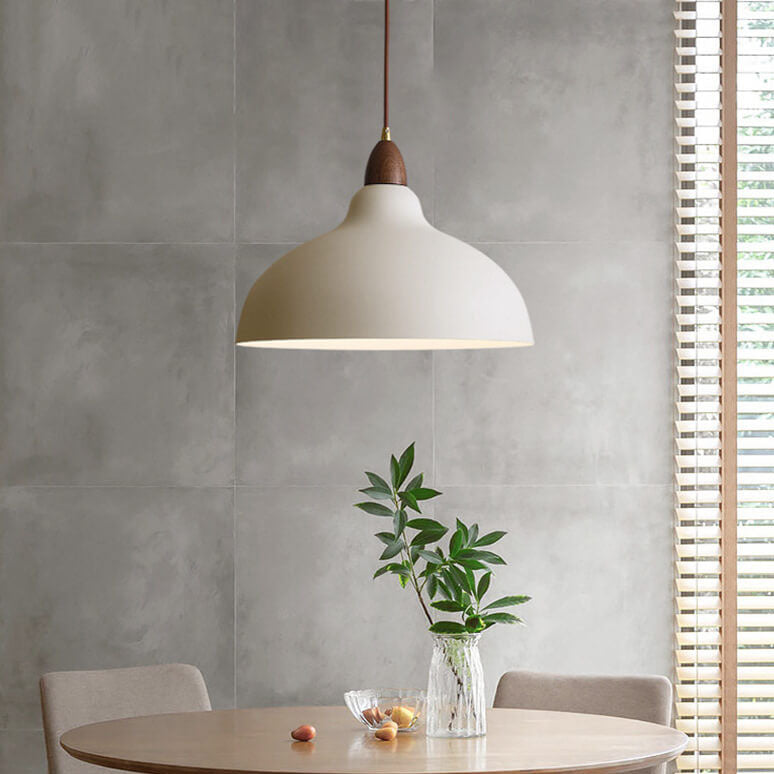 Suspension design métal et bois style japonais minimaliste