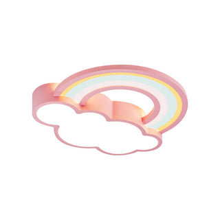 Plafonnier LED nuage arc-en-ciel design enfant moderne