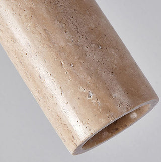 Suspension japonaise pierre et bois style wabi-sabi