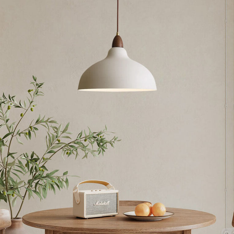 Suspension design métal et bois style japonais minimaliste