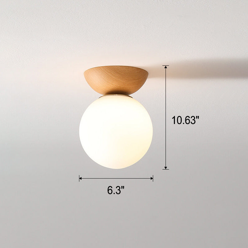 Plafonnier japonais moderne en bois et verre