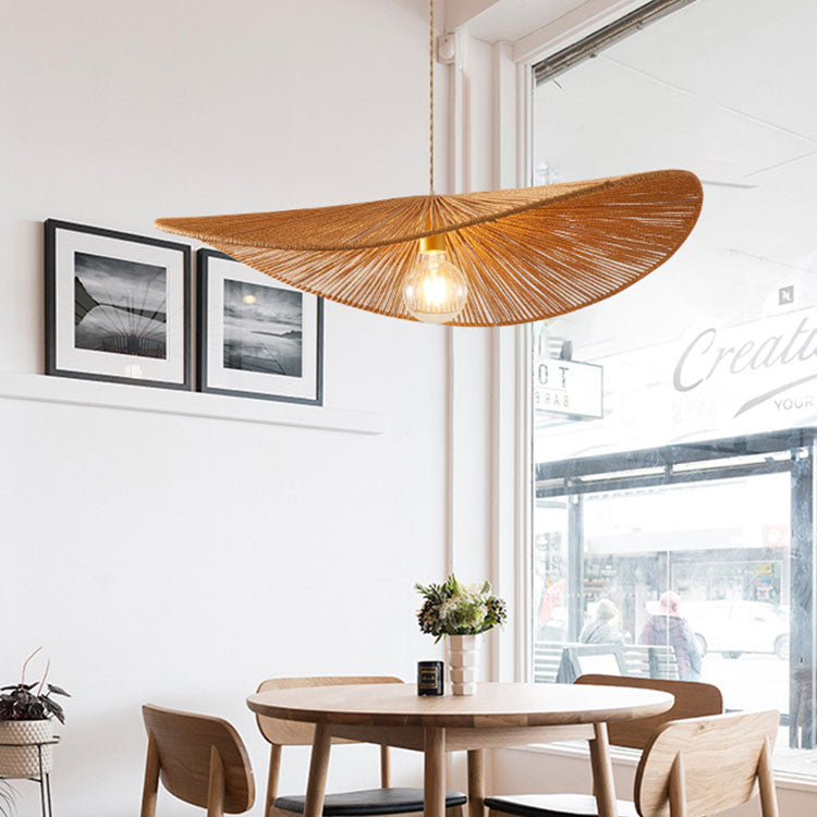 Suspension Japonaise Corde Naturelle Chapeau de Paille