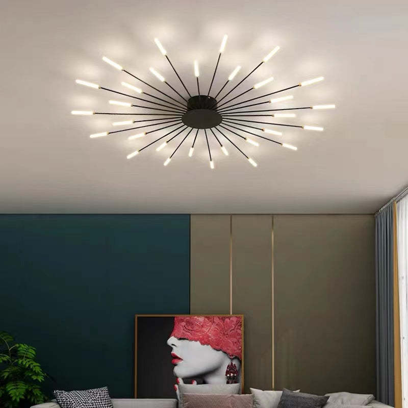 Plafonnier LED design moderne rayons lumineux