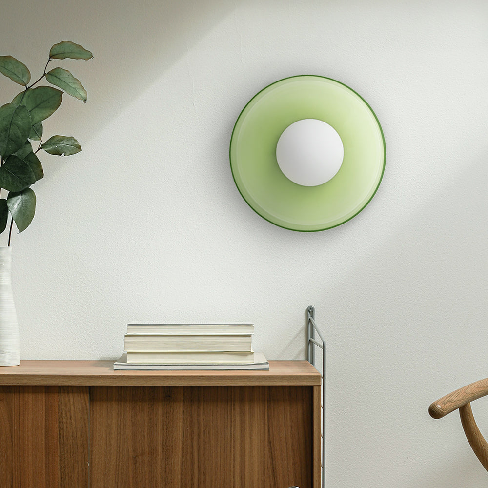 Plafonnier design moderne en verre coloré Sorlin