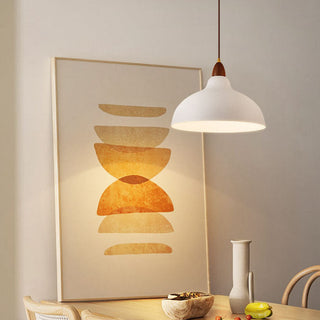 Suspension design métal et bois style japonais minimaliste
