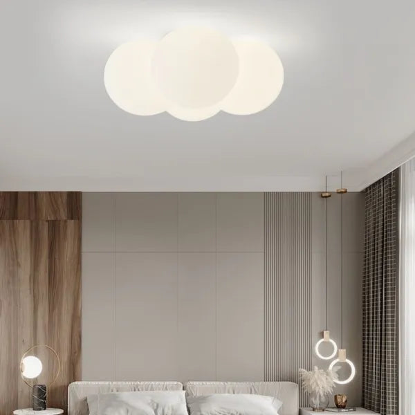 Plafonnier design moderne LED forme nuage blanc