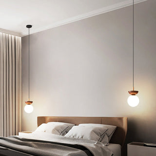 Plafonnier japonais moderne en bois et verre