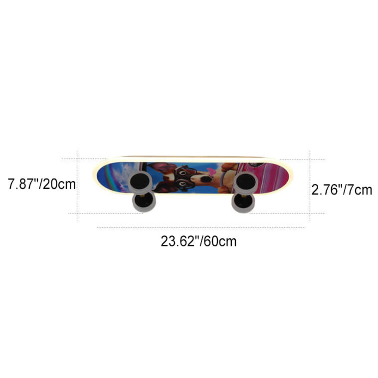 Plafonnier LED design skateboard pour chambre enfant