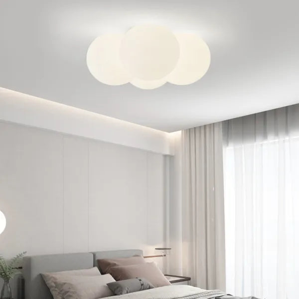 Plafonnier design moderne LED forme nuage blanc