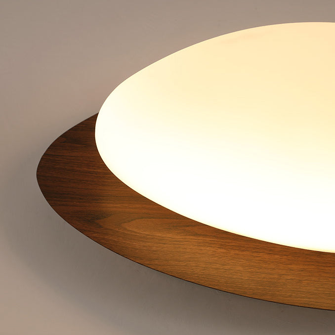 Plafonnier LED scandinave en bois naturel design moderne