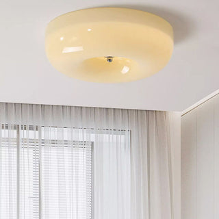 Plafonnier LED nordique en verre jaune moderne