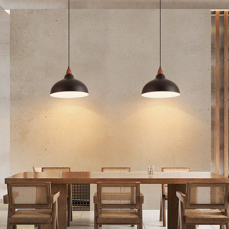 Suspension design métal et bois style japonais minimaliste