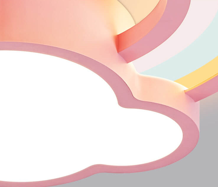Plafonnier LED nuage arc-en-ciel design enfant moderne