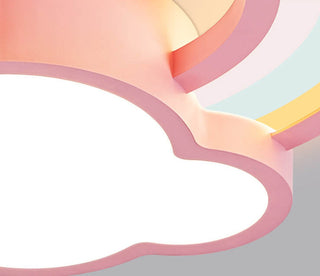 Plafonnier LED nuage arc-en-ciel design enfant moderne