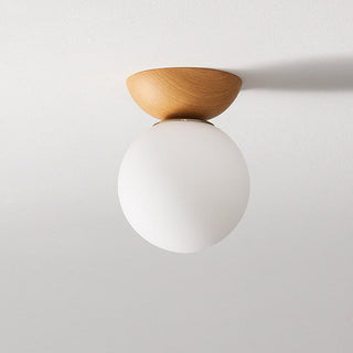 Plafonnier japonais moderne en bois et verre