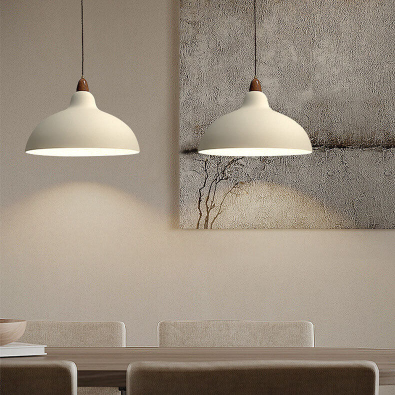 Suspension design métal et bois style japonais minimaliste