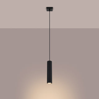 KARBON — suspension cylindrique noire en aluminium