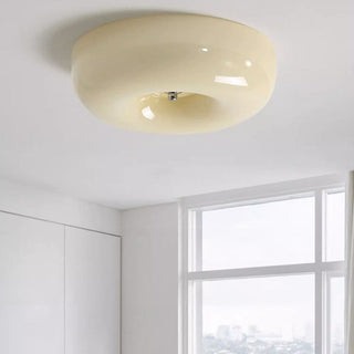 Plafonnier LED nordique en verre jaune moderne