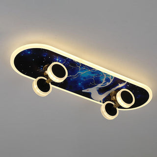 Plafonnier LED design skateboard pour chambre enfant