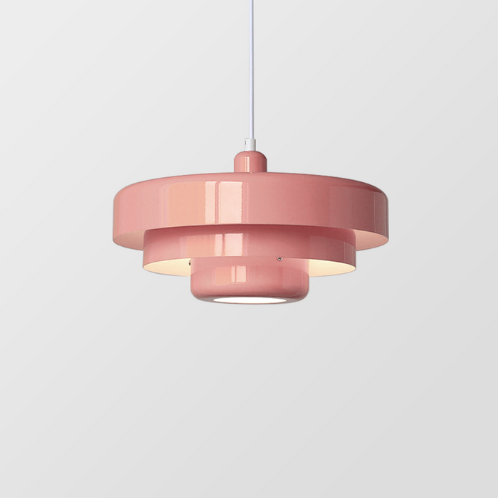 Suspension design moderne métal multicouches colorée