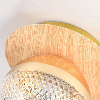 Plafonnier japonais en bois et verre design minimaliste